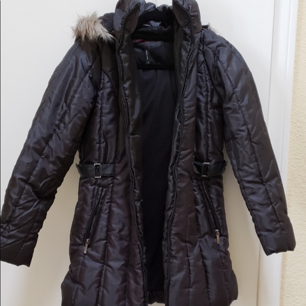 YOKI Puffer Winter Jacket with Faux Fur on Hood